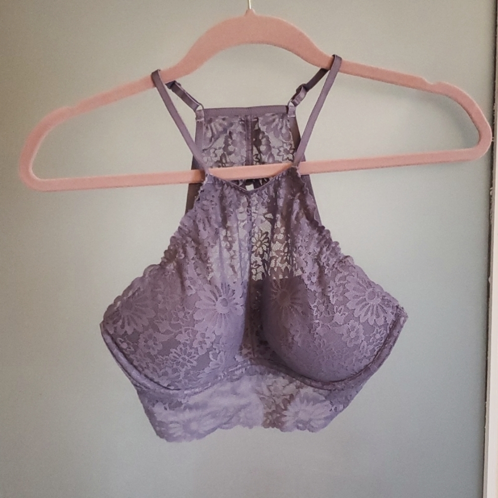 Victoria Secret Pink- Purple Lace Bralette Sz S